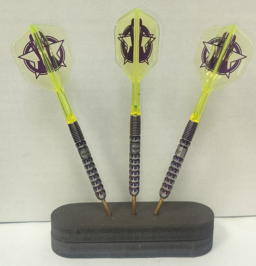 Luke Littler darts + box contents